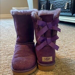 UGG Purple Winter Boots with Bows